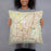 Person holding 18x18 Custom Jackson Mississippi Map Throw Pillow in Woodblock