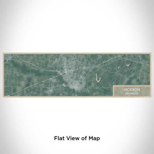 Flat View of Map Custom Jackson Tennessee Map Enamel Mug in Afternoon