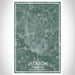 Jackson Tennessee Map Print Portrait Orientation in Afternoon Style With Shaded Background
