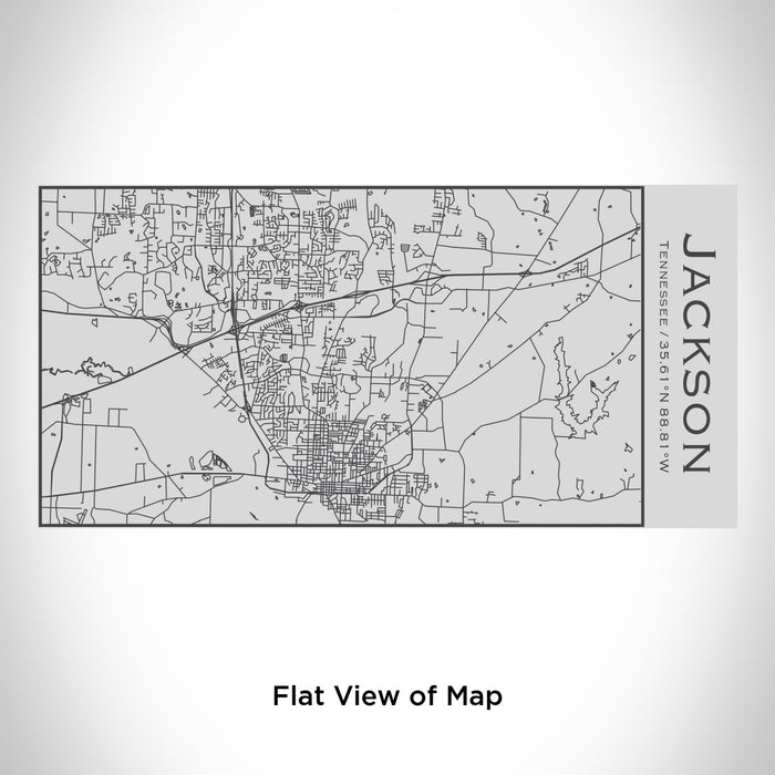 Rendered View of Jackson Tennessee Map Engraving on 17oz Stainless Steel Insulated Cola Bottle