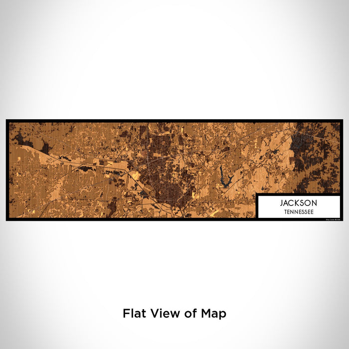 Flat View of Map Custom Jackson Tennessee Map Enamel Mug in Ember