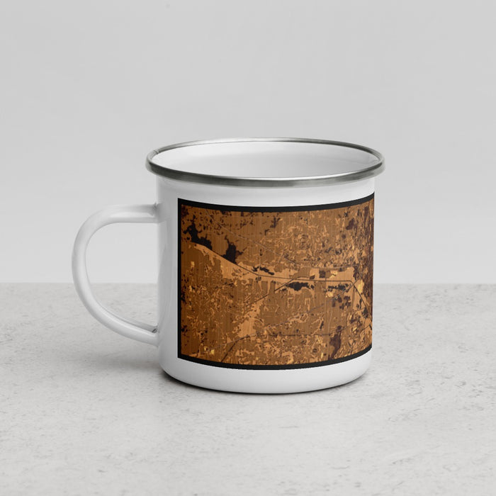 Left View Custom Jackson Tennessee Map Enamel Mug in Ember