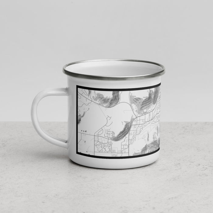 Left View Custom Jackson Wyoming Map Enamel Mug in Classic