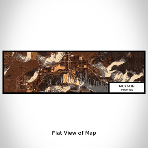 Flat View of Map Custom Jackson Wyoming Map Enamel Mug in Ember