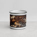 Front View Custom Jackson Wyoming Map Enamel Mug in Ember