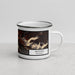 Right View Custom Jackson Wyoming Map Enamel Mug in Ember
