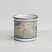 Front View Custom Jackson Wyoming Map Enamel Mug in Woodblock
