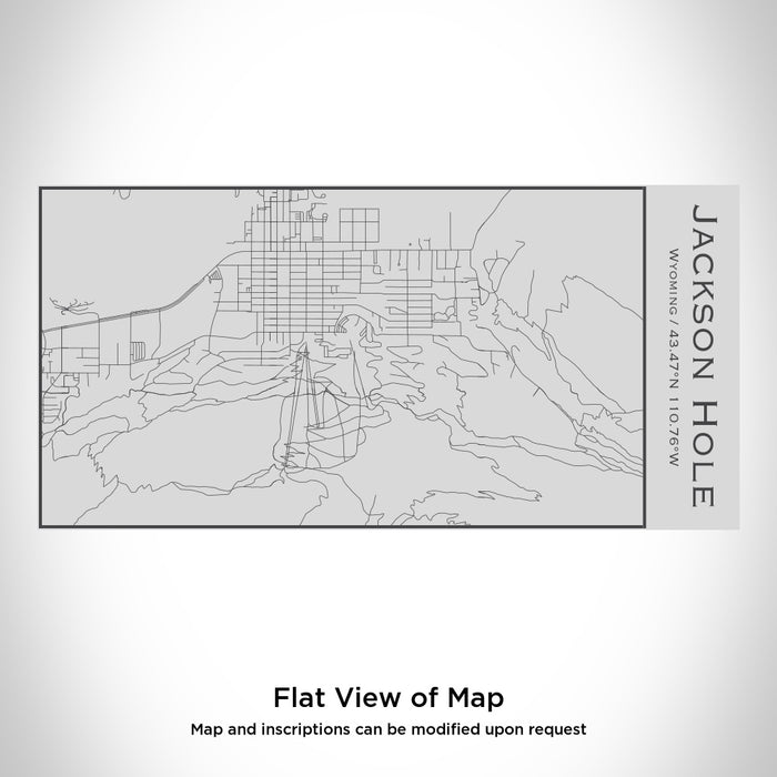 Rendered View of Jackson Hole Wyoming Map Engraving on 17oz Stainless Steel Insulated Cola Bottle