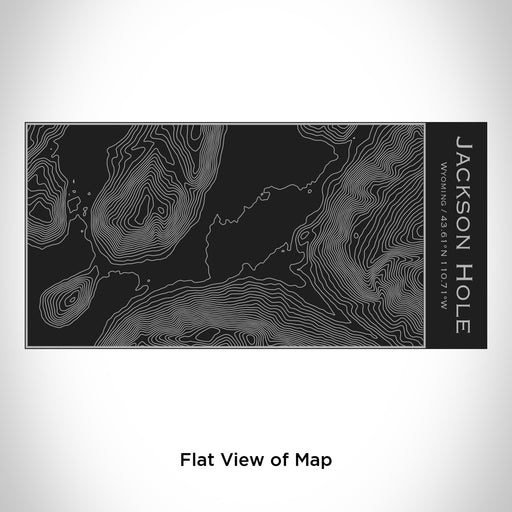 Rendered View of Jackson Hole Wyoming Map Engraving on 17oz Stainless Steel Insulated Cola Bottle in Black
