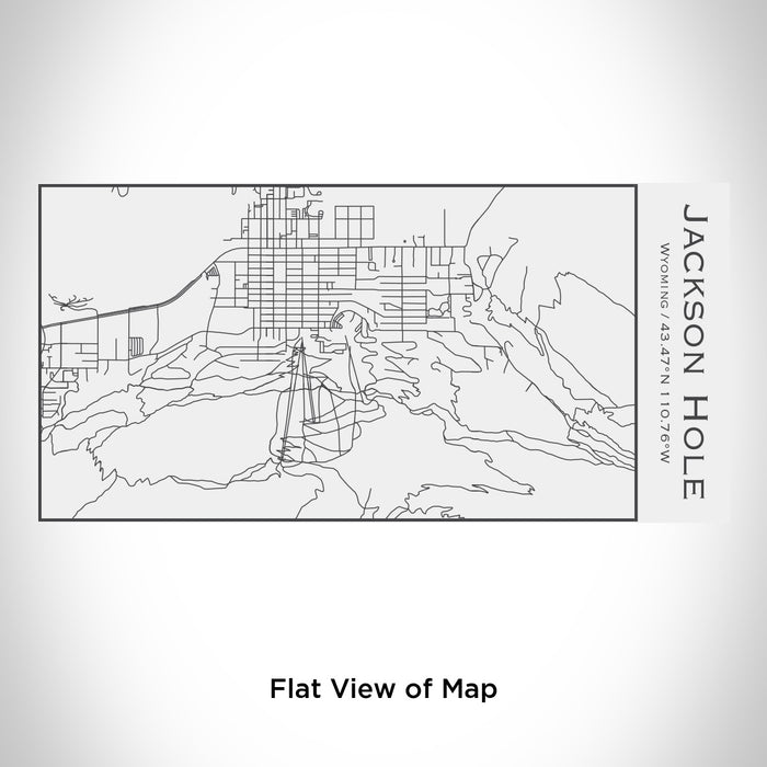 Rendered View of Jackson Hole Wyoming Map Engraving on 17oz Stainless Steel Insulated Cola Bottle in White