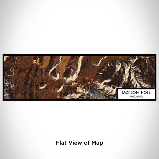 Flat View of Map Custom Jackson Hole Wyoming Map Enamel Mug in Ember