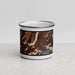 Front View Custom Jackson Hole Wyoming Map Enamel Mug in Ember