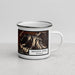 Right View Custom Jackson Hole Wyoming Map Enamel Mug in Ember