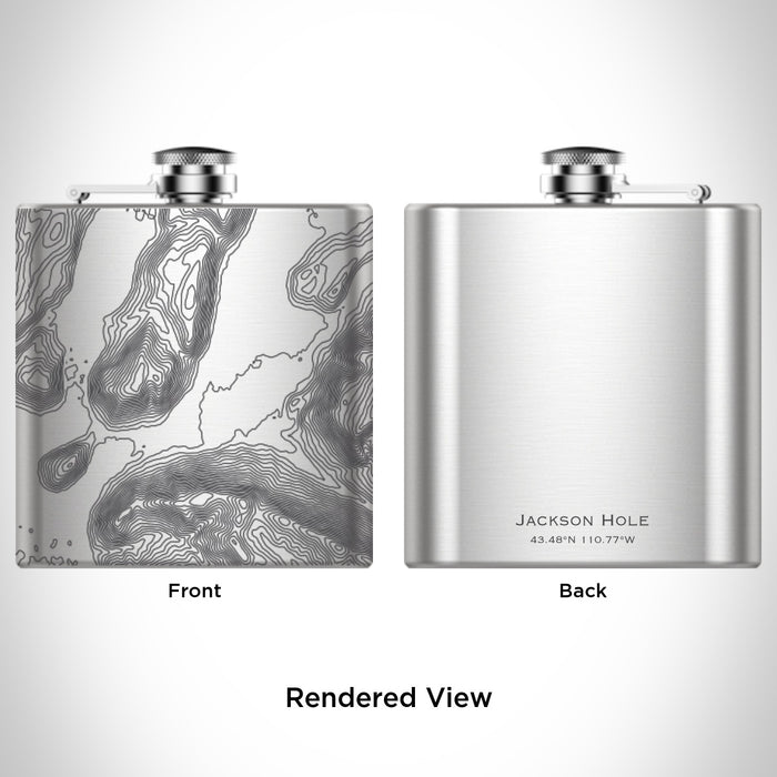 Rendered View of Jackson Hole Wyoming Map Engraving on undefined