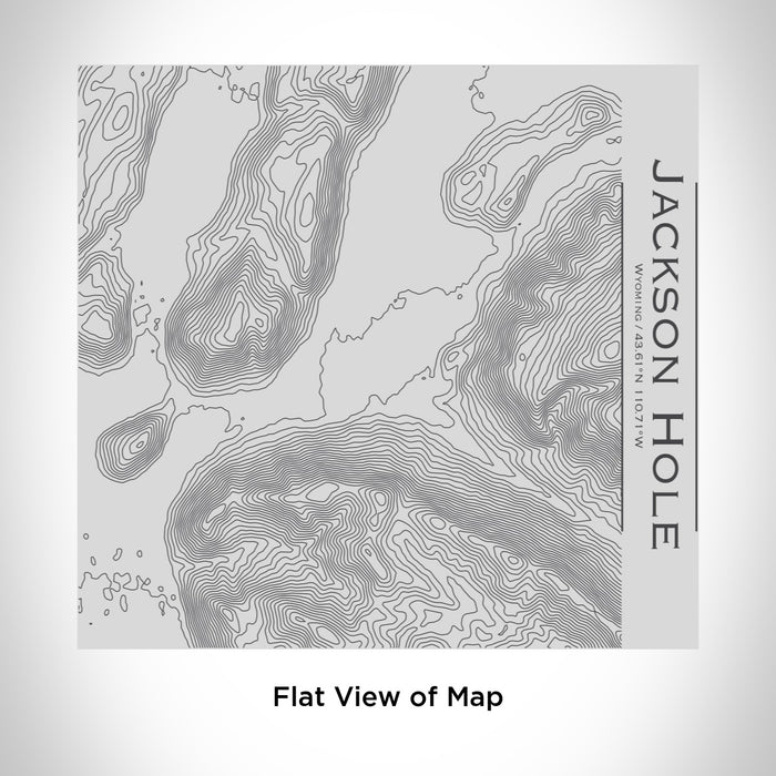 Rendered View of Jackson Hole Wyoming Map Engraving on 17oz Stainless Steel Insulated Tumbler