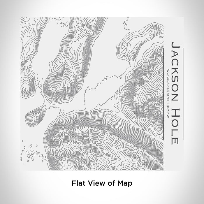 Rendered View of Jackson Hole Wyoming Map Engraving on 17oz Stainless Steel Insulated Tumbler in White