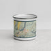 Front View Custom Jackson Hole Wyoming Map Enamel Mug in Woodblock