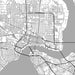 Jacksonville Florida Map Print in Classic Style Zoomed In Close Up Showing Details