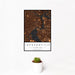 12x18 Jacksonville Florida Map Print Portrait Orientation in Ember Style With Small Cactus Plant in White Planter