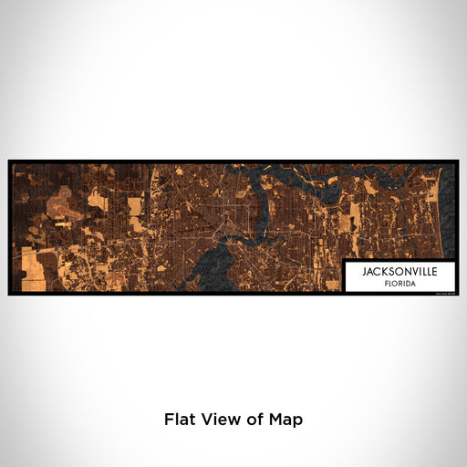 Flat View of Map Custom Jacksonville Florida Map Enamel Mug in Ember
