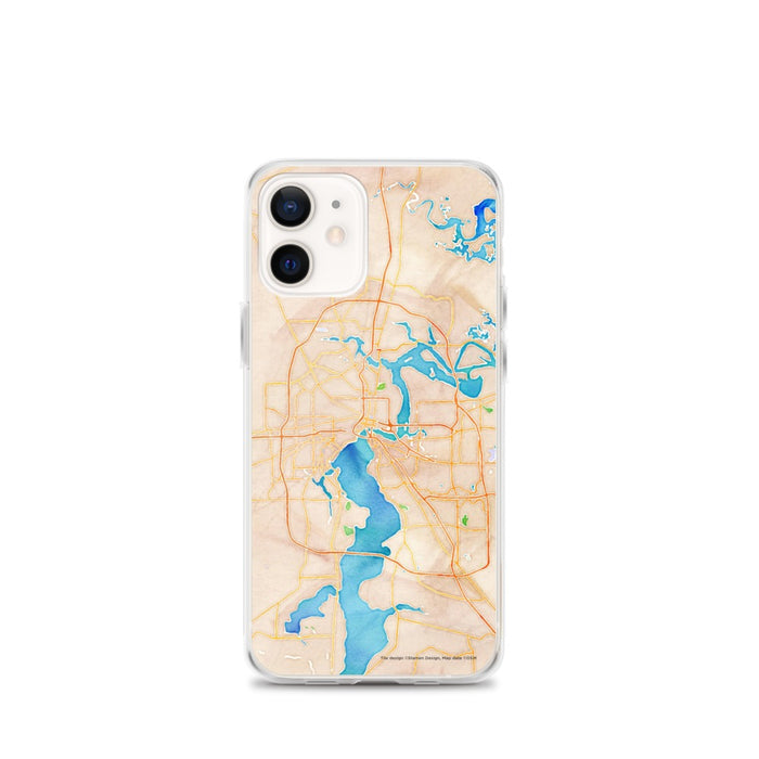 Custom Jacksonville Florida Map iPhone 12 mini Phone Case in Watercolor