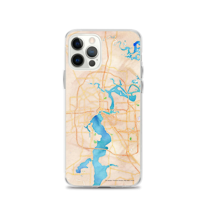 Custom Jacksonville Florida Map iPhone 12 Pro Phone Case in Watercolor
