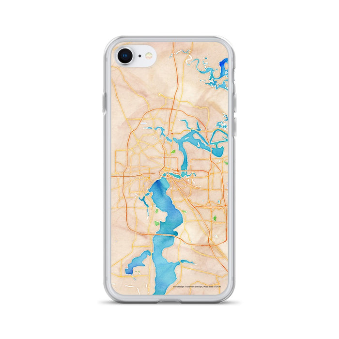 Custom Jacksonville Florida Map iPhone SE Phone Case in Watercolor