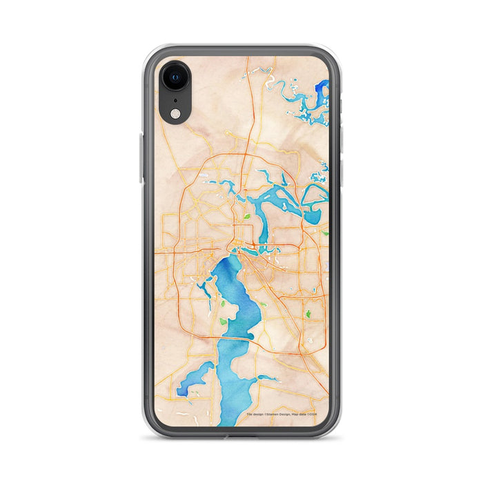 Custom Jacksonville Florida Map Phone Case in Watercolor