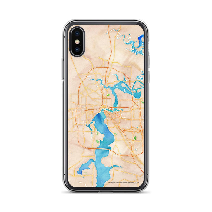 Custom Jacksonville Florida Map Phone Case in Watercolor