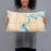 Person holding 20x12 Custom Jacksonville Florida Map Throw Pillow in Watercolor