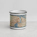 Front View Custom Jacksonville Florida Map Enamel Mug in Woodblock