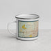 Left View Custom Jacksonville Florida Map Enamel Mug in Woodblock