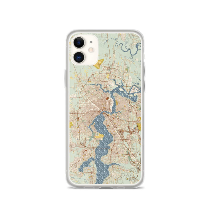 Custom Jacksonville Florida Map Phone Case in Woodblock
