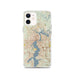 Custom Jacksonville Florida Map iPhone 12 Phone Case in Woodblock