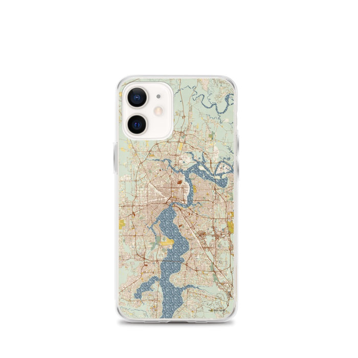 Custom Jacksonville Florida Map iPhone 12 mini Phone Case in Woodblock