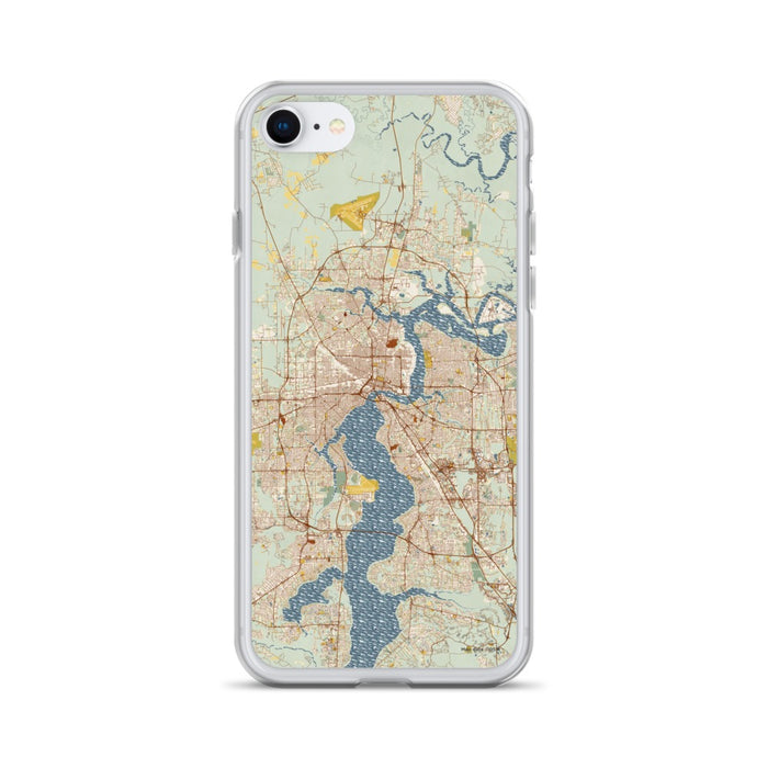 Custom Jacksonville Florida Map iPhone SE Phone Case in Woodblock