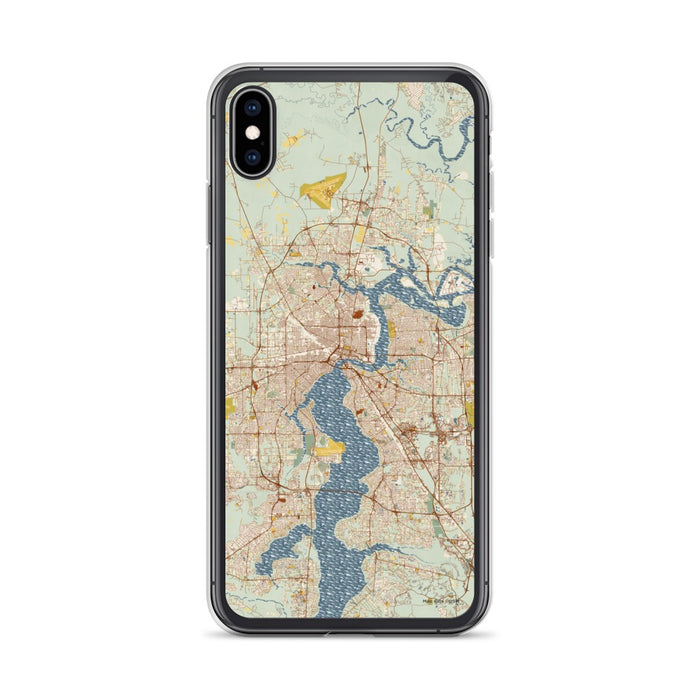 Custom Jacksonville Florida Map Phone Case in Woodblock