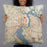 Person holding 22x22 Custom Jacksonville Florida Map Throw Pillow in Woodblock