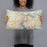 Person holding 20x12 Custom Jacksonville Florida Map Throw Pillow in Woodblock