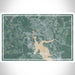 Jacksonville North Carolina Map Print Landscape Orientation in Afternoon Style With Shaded Background