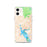 Custom Jacksonville North Carolina Map iPhone 12 Phone Case in Watercolor