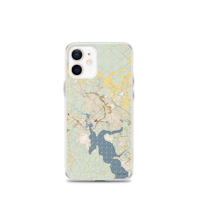 Custom Jacksonville North Carolina Map iPhone 12 mini Phone Case in Woodblock
