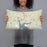 Person holding 20x12 Custom Jacksonville North Carolina Map Throw Pillow in Woodblock