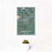 12x18 Jamestown New York Map Print Portrait Orientation in Afternoon Style With Small Cactus Plant in White Planter