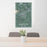 24x36 Jamestown New York Map Print Portrait Orientation in Afternoon Style Behind 2 Chairs Table and Potted Plant