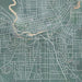 Jamestown New York Map Print in Afternoon Style Zoomed In Close Up Showing Details