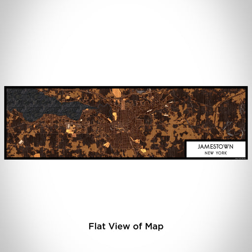 Flat View of Map Custom Jamestown New York Map Enamel Mug in Ember