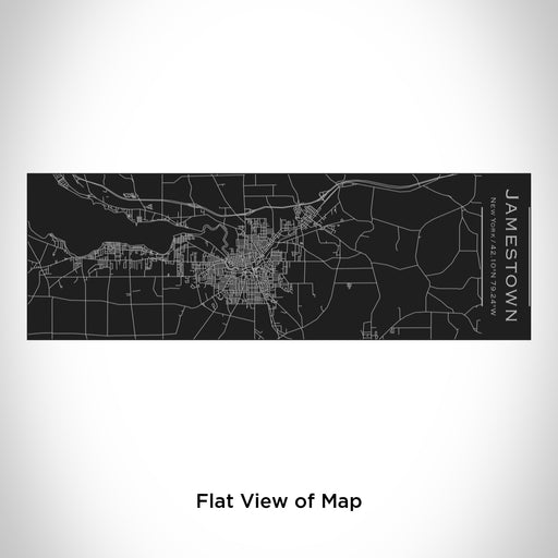 Rendered View of Jamestown New York Map Engraving on 10oz Stainless Steel Insulated Cup with Sliding Lid in Black