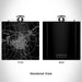 Rendered View of Jamestown New York Map Engraving on 6oz Stainless Steel Flask in Black