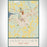 Jamestown New York Map Print Portrait Orientation in Woodblock Style With Shaded Background